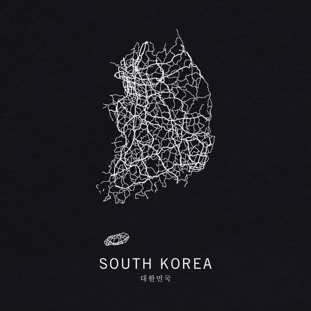 South Korea Road Map by ClarkStreetPress